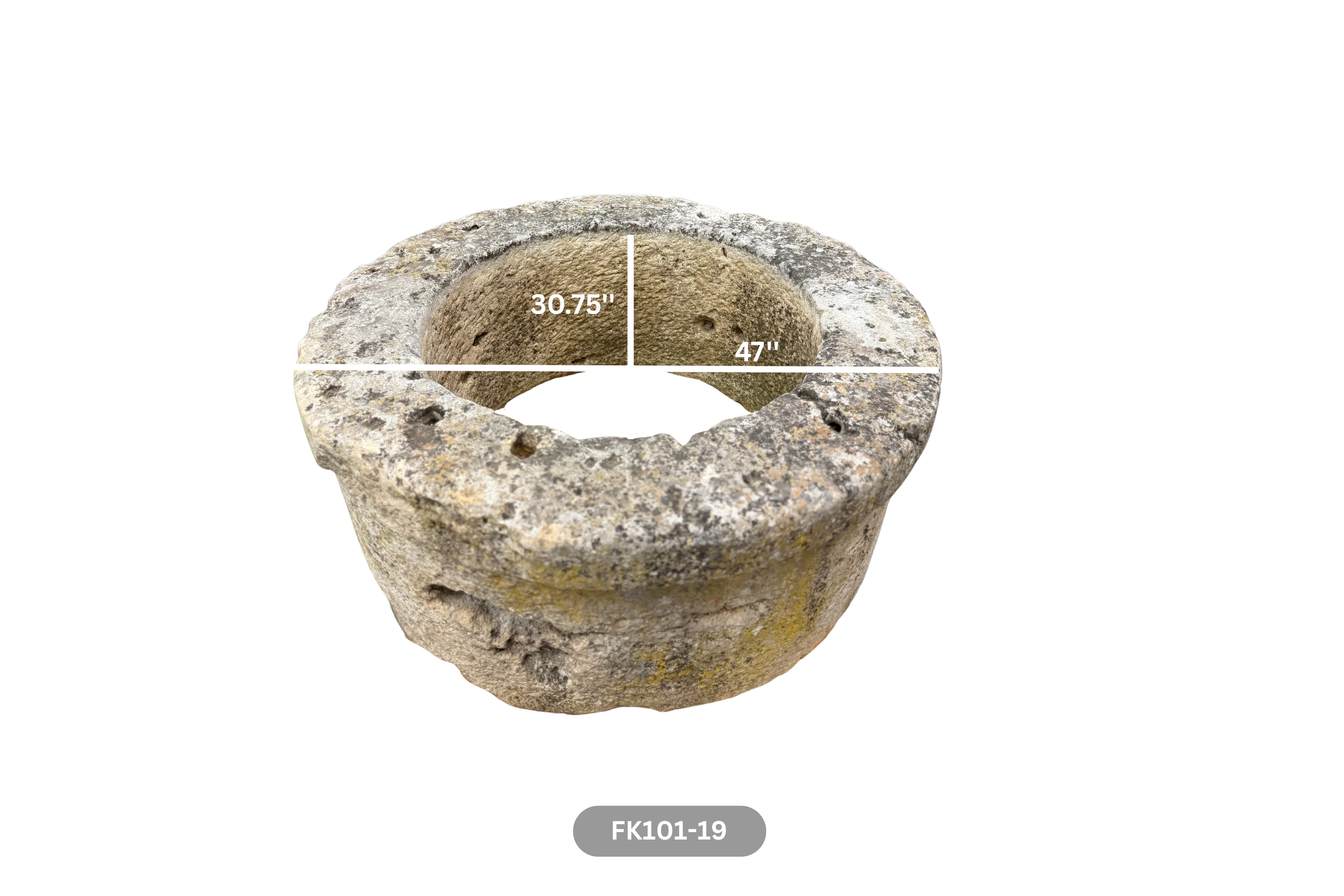 French Antique 18th Century Limestone Well Head - Image 4